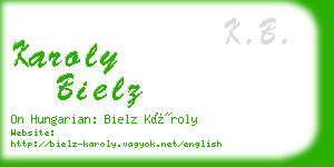 karoly bielz business card